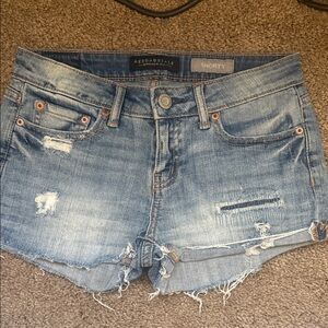 Aeropostale Light Blue Distressed Shorts